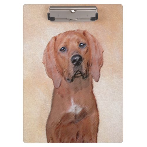 Redbone Coonhound Painting _ Cute Original Dog Art Clipboard