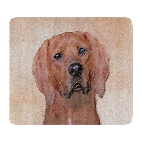 Redbone Coonhound Painting _ Cute Original Dog Art Cutting Board