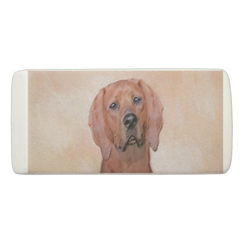 Redbone Coonhound Painting _ Cute Original Dog Art Eraser