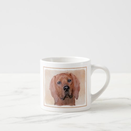Redbone Coonhound Painting _ Cute Original Dog Art Espresso Cup