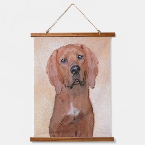 Redbone Coonhound Painting _ Cute Original Dog Art Hanging Tapestry