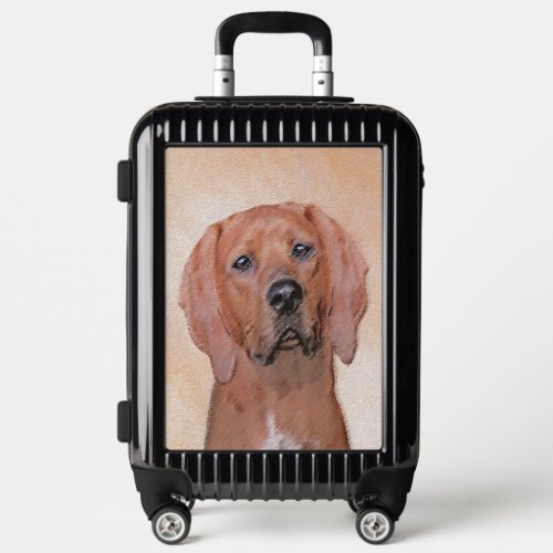 Redbone Coonhound Painting _ Cute Original Dog Art Luggage