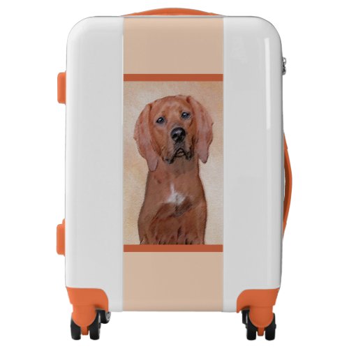 Redbone Coonhound Painting _ Cute Original Dog Art Luggage