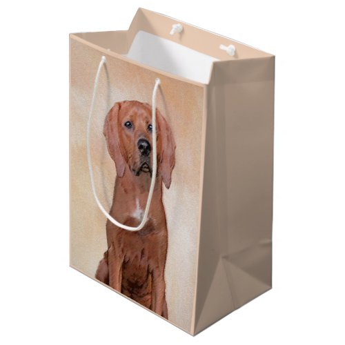 Redbone Coonhound Painting _ Cute Original Dog Art Medium Gift Bag