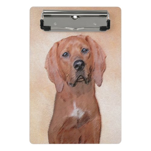 Redbone Coonhound Painting _ Cute Original Dog Art Mini Clipboard