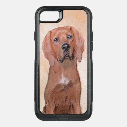 Redbone Coonhound Painting _ Cute Original Dog Art OtterBox Commuter iPhone SE87 Case