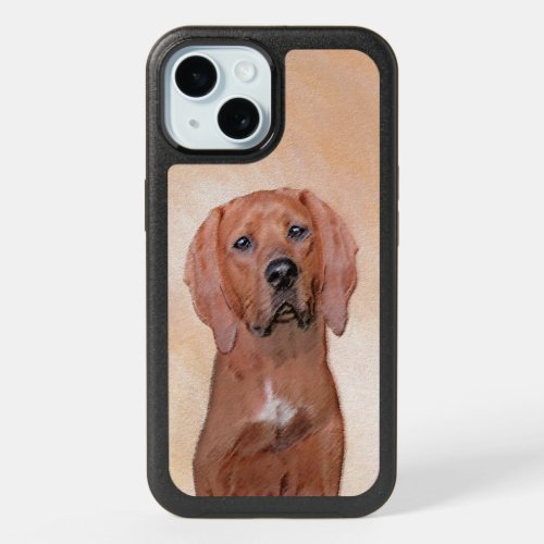 Redbone Coonhound Painting _ Cute Original Dog Art iPhone 15 Case