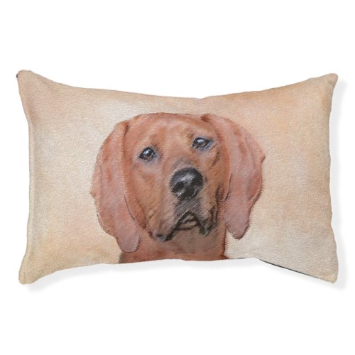 Redbone Coonhound Painting _ Cute Original Dog Art Pet Bed