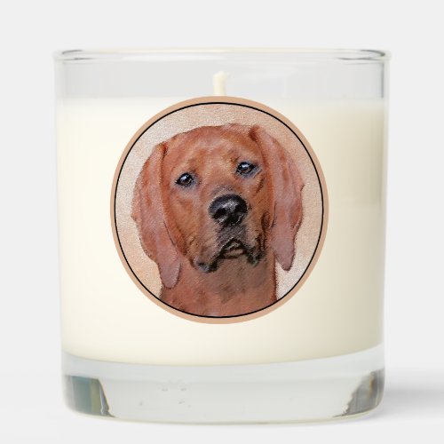 Redbone Coonhound Painting _ Cute Original Dog Art Scented Candle