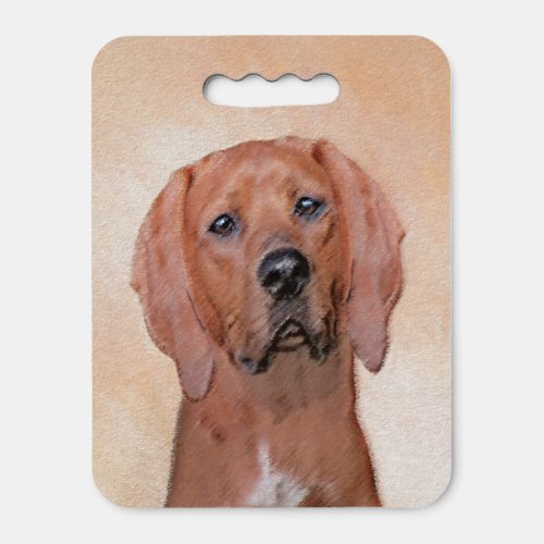 Redbone Coonhound Painting _ Cute Original Dog Art Seat Cushion