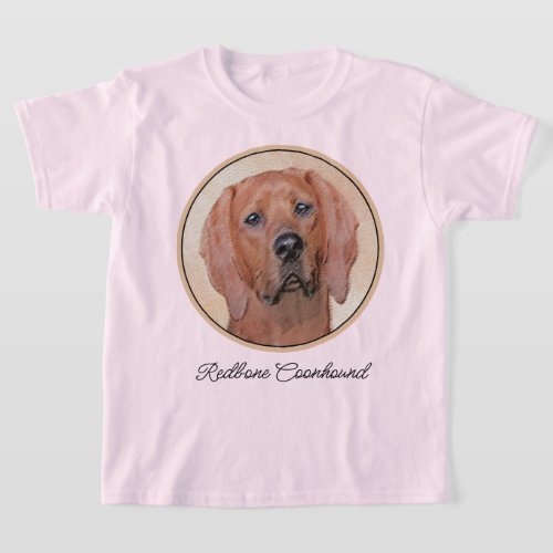Redbone Coonhound Painting _ Cute Original Dog Art T_Shirt