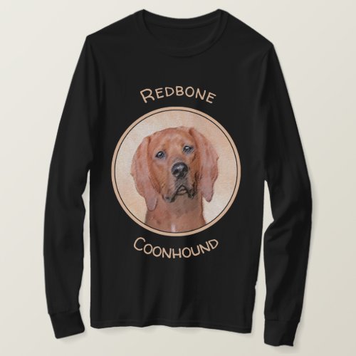 Redbone Coonhound Painting _ Cute Original Dog Art T_Shirt