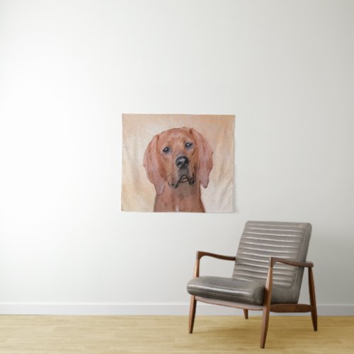 Redbone Coonhound Painting _ Cute Original Dog Art Tapestry