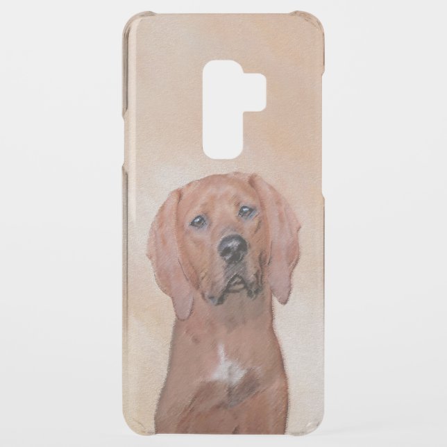 Redbone Coonhound Painting - Cute Original Dog Art Uncommon Samsung Galaxy Case (Back)