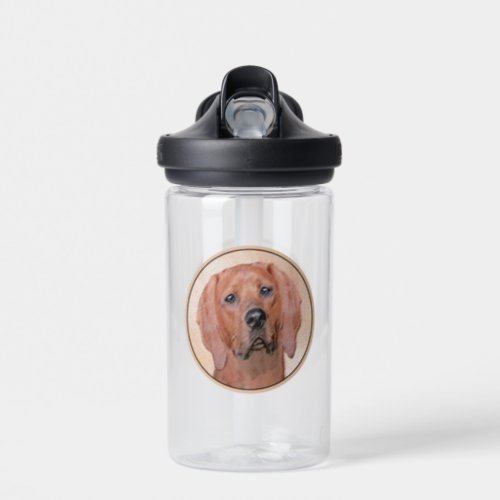 Redbone Coonhound Painting _ Cute Original Dog Art Water Bottle