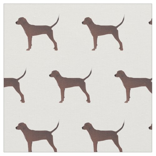 Redbone Coonhound Silhouette Tiled _ Basic Fabric