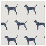 Redbone Coonhound Silhouette Tiled - Black WC Fabric