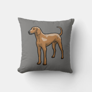 Redbone Coonhound Throw Pillow