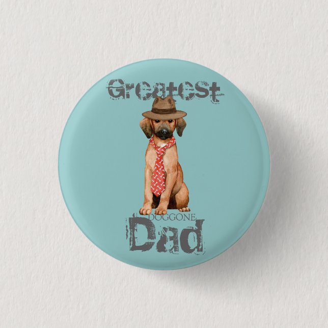 Redbone Dad Pinback Button (Front)
