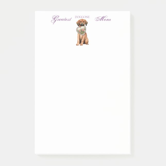 Redbone Heart Mom Post-it Notes (Front)