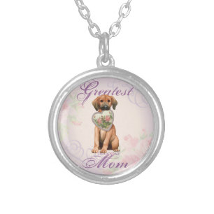 Redbone Heart Mom Silver Plated Necklace