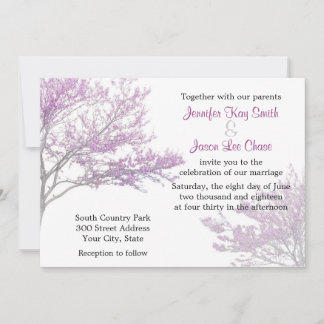 Redbud Tree Wedding Invitation