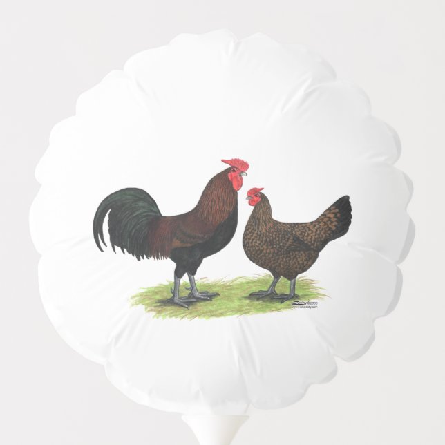 Redcap Chickens Balloon (Back)