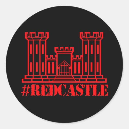 Redcastle Combat Engineer Large Castle Classic Round Sticker