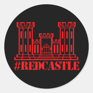 #Redcastle Combat Engineer (Large Castle) Classic Round Sticker