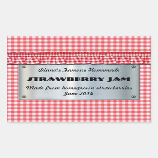 RedCheckered Food Label (customizable)