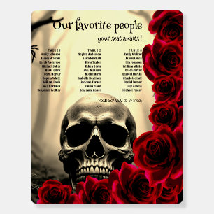 RedCreepy Skull and Roses Gothic Halloween Wedding Foam Board