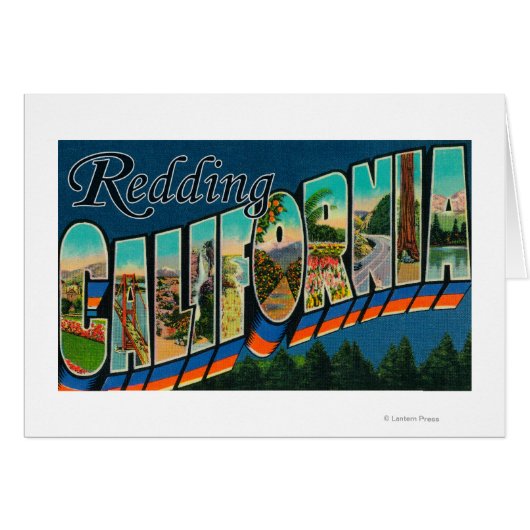 Redding, California - Large Letter Scenes Cards (Front Horizontal)