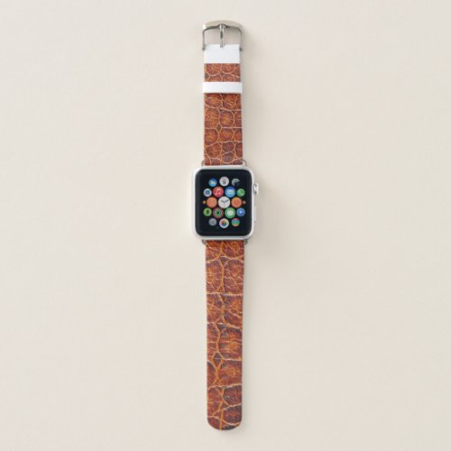 Reddish Brown Alligator Skin Print Apple Watch Band