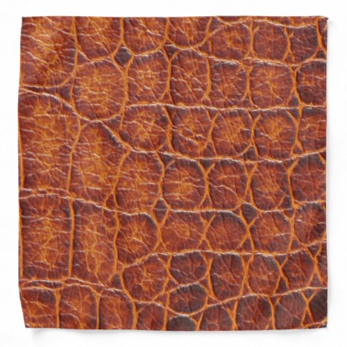 Reddish Brown Alligator Skin Print Bandana