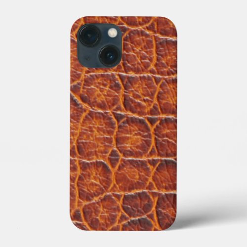 Reddish Brown Alligator Skin Print iPhone 13 Mini Case