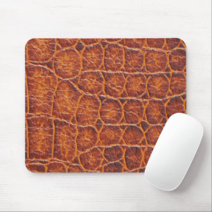 Reddish Brown Alligator Skin Print Mouse Pad
