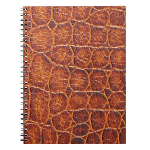 Reddish Brown Alligator Skin Print Notebook