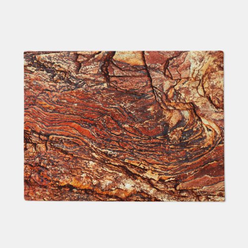 Reddish Brown Rock Texture Doormat