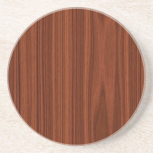 Reddish Brown Wood Grain Sandstone Coaster