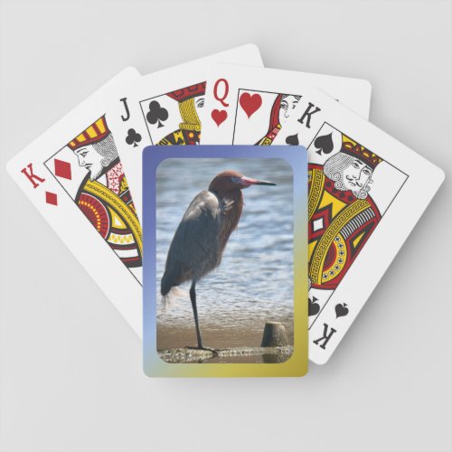 Reddish Egret Playing Cards