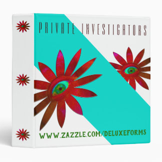 Reddish Eye Flower 3 Ring Binder