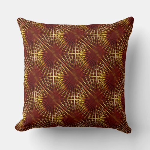 Reddish golden grille looking puffed or inflated throw pillow