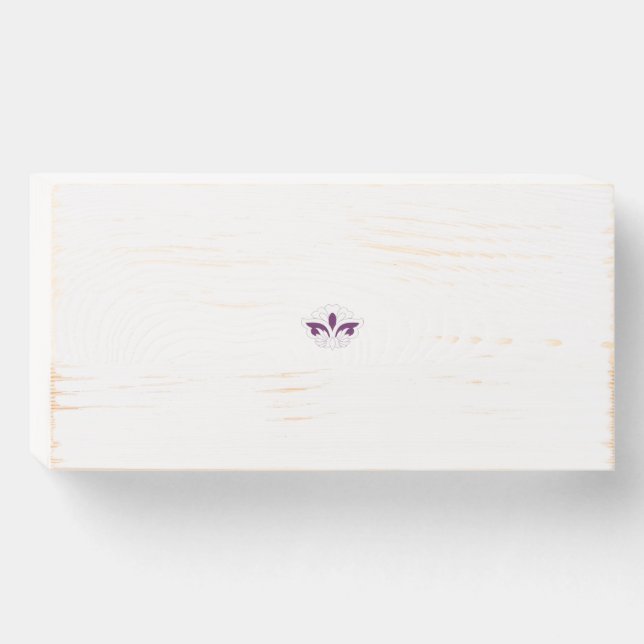 Reddish Magenta decorative Wooden Box Sign (Front Horizontal)