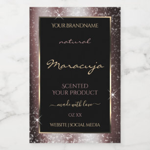 Reddish Metal Sparkle Glitter Frame Product Label