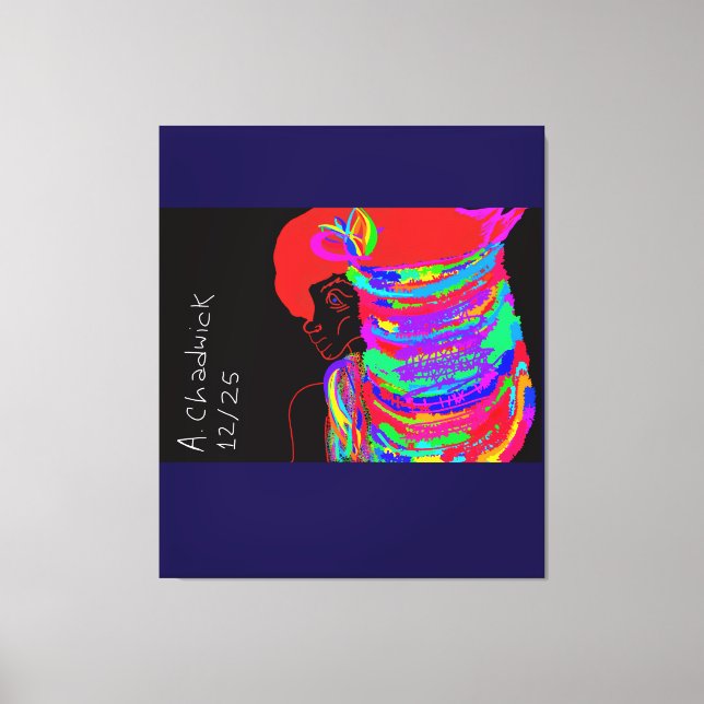 Reddish-Orange Fox Warrior Princess  Canvas Print (Front)