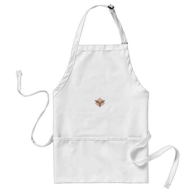 Reddish Orange, Orange language Adult Apron (Front)