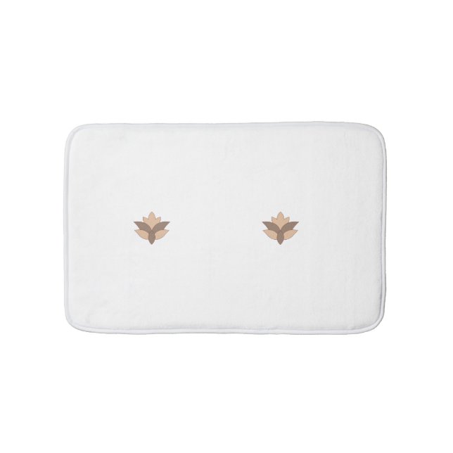 Reddish Orange, Orange language Bath Mat (Front)