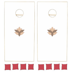 Reddish Orange, Orange language Cornhole Set