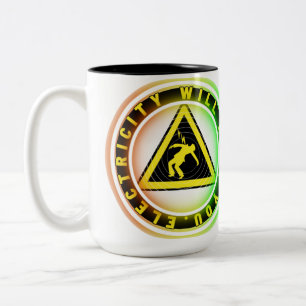 reddy kilowatt electricity will kill you Two-Tone coffee mug