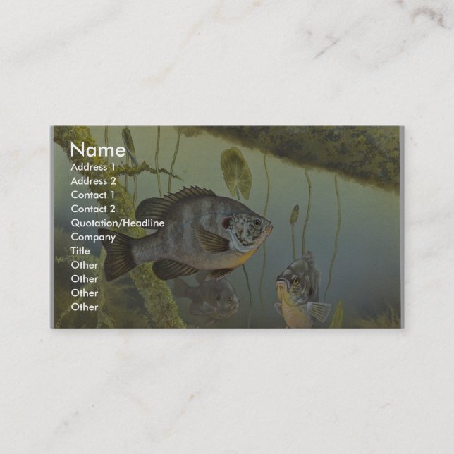 Redear Sunfish Business Card (Front)